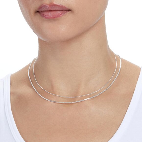 Versatile 1.2mm Sterling Silver Box Chain 18" - Hypoallergenic & Durable - Picture 3 of 4